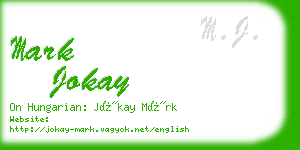 mark jokay business card